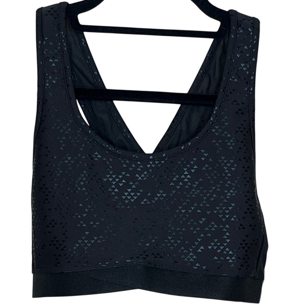 SoulCycle Black Cutout Sports Bra Strappy Back Medium Workout Yoga NWT - Picture 2 of 8